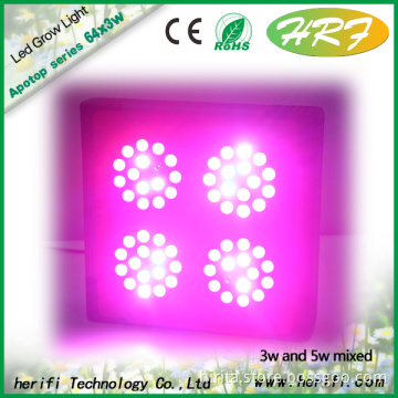 Herifi 2015 New Apotop Series AP004 64x3w LED Grow Light for plant flowering with Aluminum 600w Apollo LED grow light
